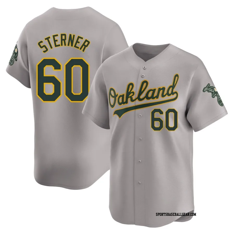 Justin Sterner Youth Oakland Athletics Gray Limited Away Jersey