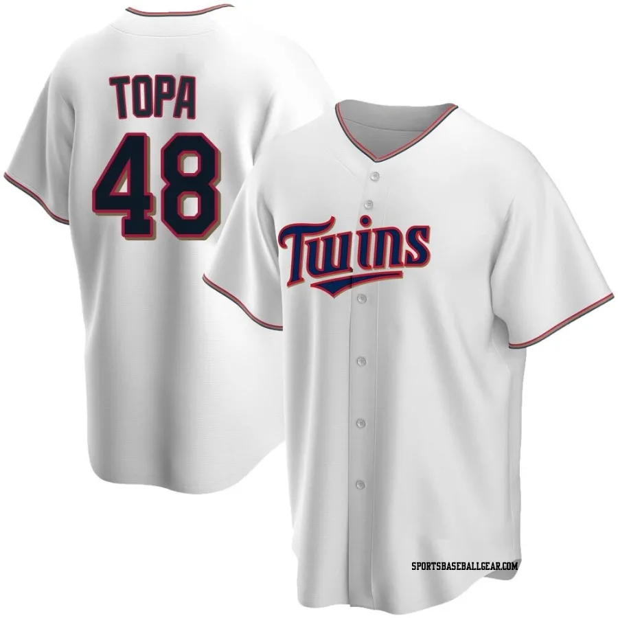 Justin Topa Men's Minnesota Twins White Replica Home Jersey