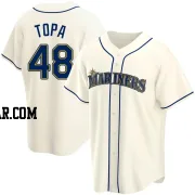 Justin Topa Men's Seattle Mariners Cream Replica Alternate Jersey