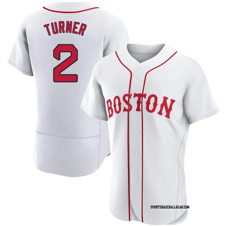 Justin Turner Men's Boston Red Sox White Authentic 2021 Patriots' Day Jersey