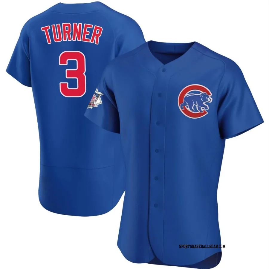 Justin Turner Men's Chicago Cubs Royal Authentic Alternate Jersey