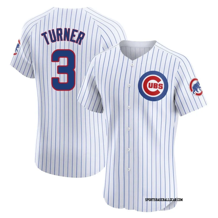 Justin Turner Men's Chicago Cubs White Elite Home Jersey