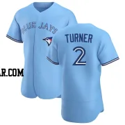 Justin Turner Men's Toronto Blue Jays Blue Authentic Powder Alternate Jersey