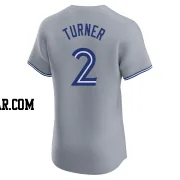 Justin Turner Men's Toronto Blue Jays Gray Elite Road Jersey