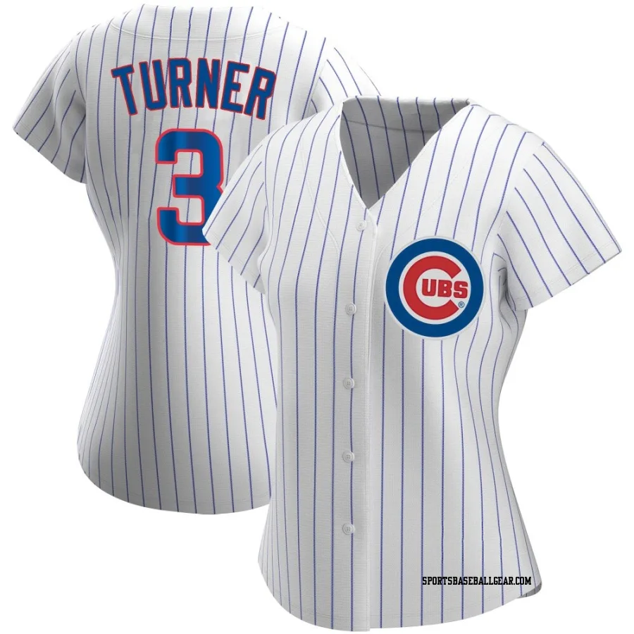 Justin Turner Women's Chicago Cubs White Replica Home Jersey