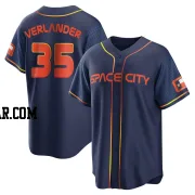 Justin Verlander Men's Houston Astros Navy Replica 2022 City Connect Jersey