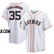 Justin Verlander Men's Houston Astros White Replica 2022 World Series Champions Home Jersey