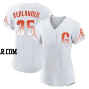 Justin Verlander Women's San Francisco Giants White Authentic 2021 City Connect Jersey