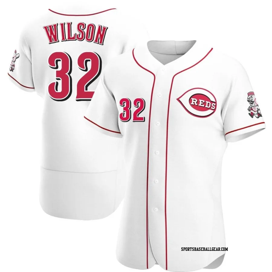 Justin Wilson Men's Cincinnati Reds White Authentic Home Jersey