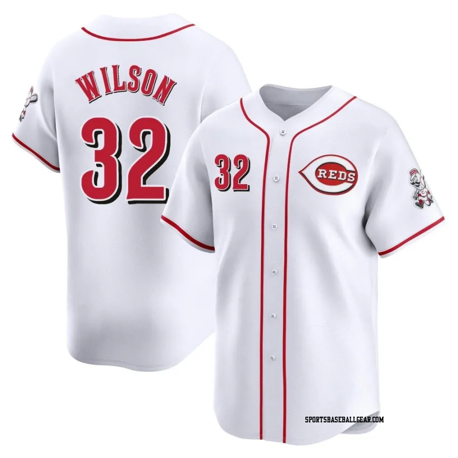 Justin Wilson Men's Cincinnati Reds White Limited Home Jersey