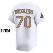 Justin Wrobleski Men's Los Angeles Dodgers Gold Limited White 2025 Collection Jersey