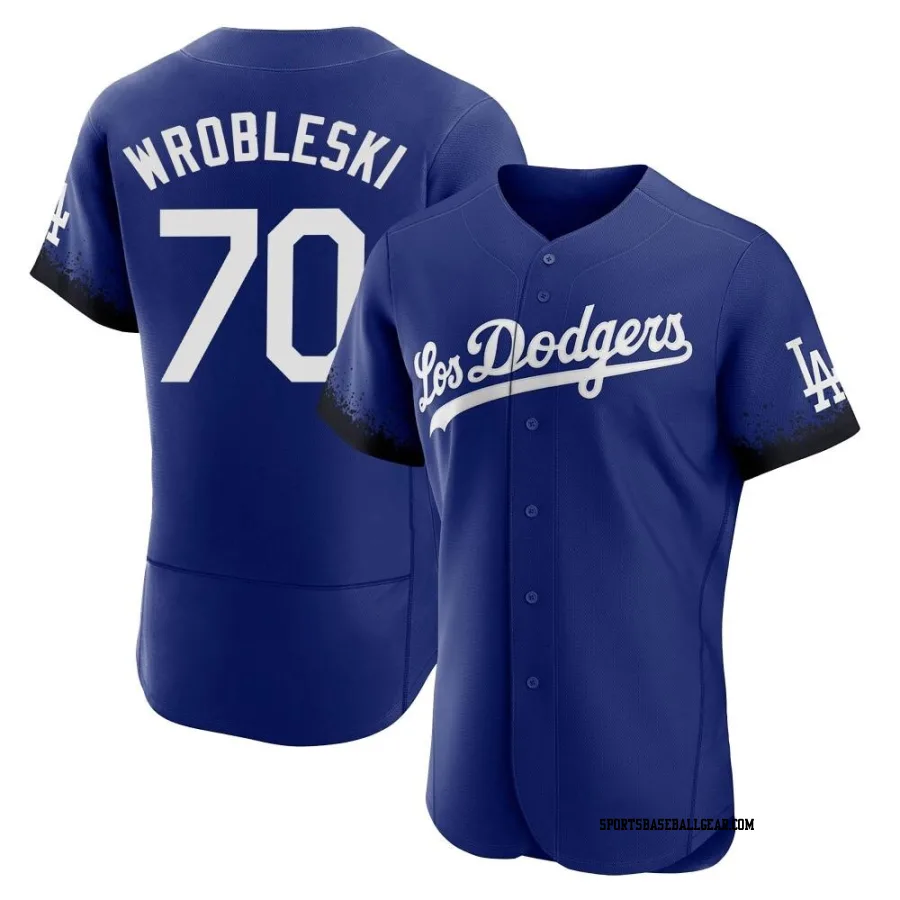 Justin Wrobleski Men's Los Angeles Dodgers Royal Authentic 2021 City Connect Jersey