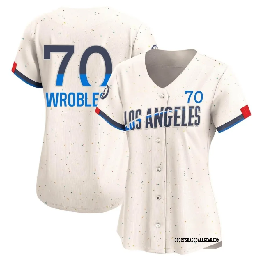 Justin Wrobleski Women's Los Angeles Dodgers Cream Limited 2024 City Connect Jersey