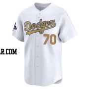 Justin Wrobleski Youth Los Angeles Dodgers Gold Limited White 2025 Collection Jersey