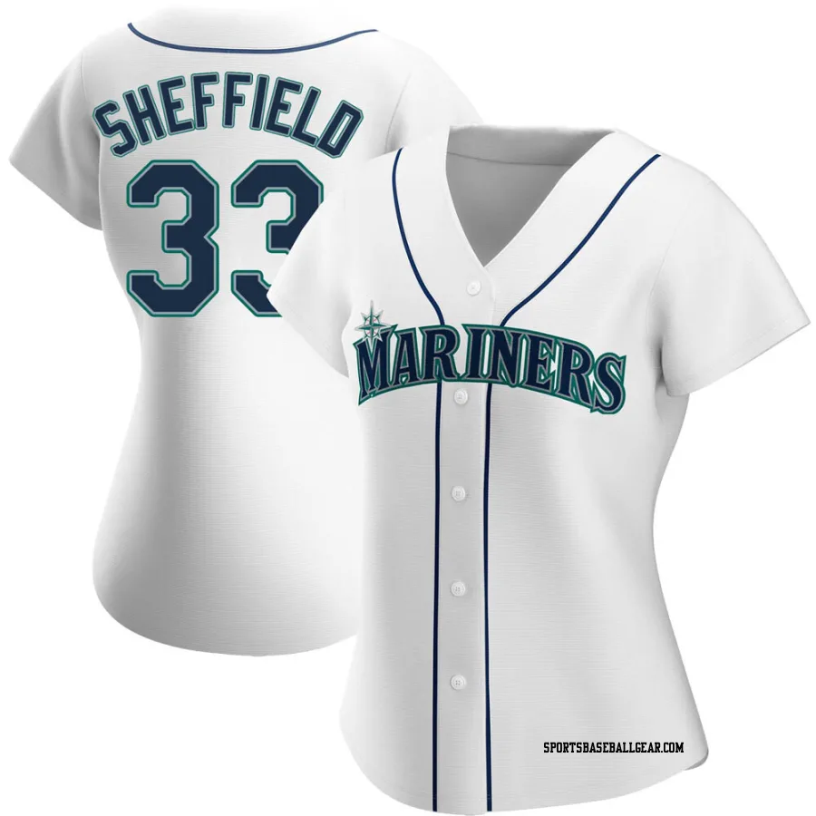 Justus Sheffield Women's Seattle Mariners White Replica Home Jersey