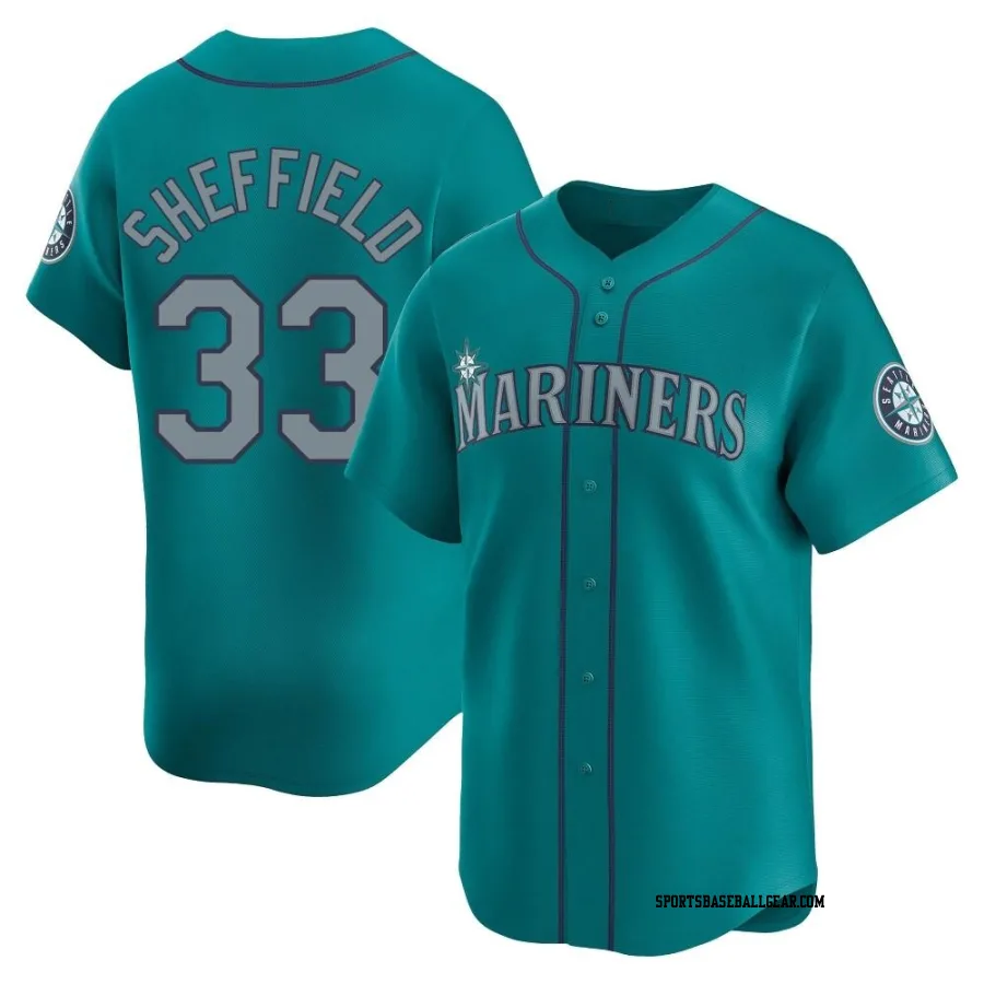 Justus Sheffield Youth Seattle Mariners Aqua Limited Alternate Jersey