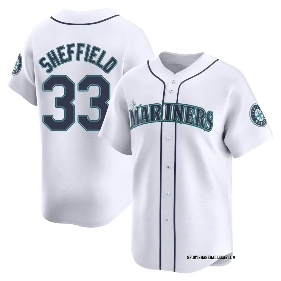 Justus Sheffield Youth Seattle Mariners White Limited Home Jersey
