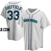 Justus Sheffield Youth Seattle Mariners White Replica Home Jersey