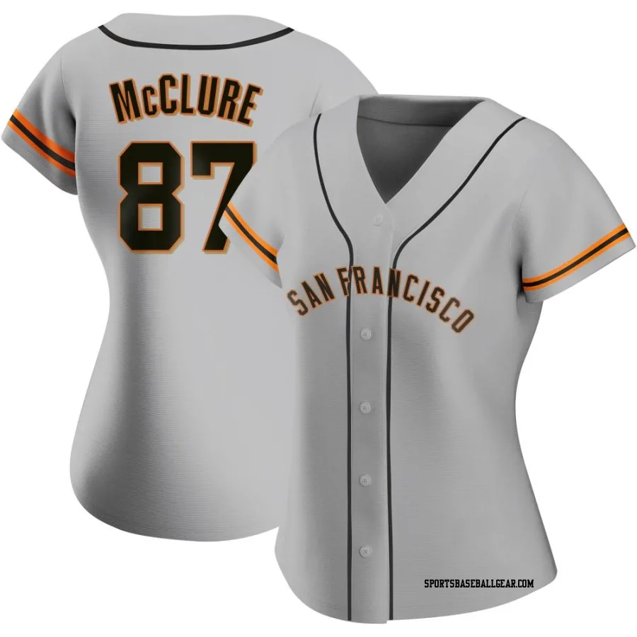 Kade McClure Women's San Francisco Giants Gray Authentic Road Jersey