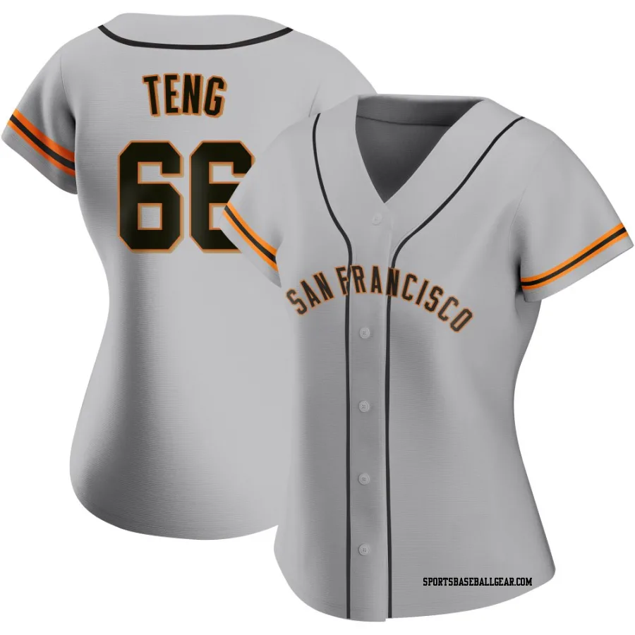 Kai-Wei Teng Women's San Francisco Giants Gray Replica Road Jersey