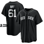 Kaleb Ort Men's Boston Red Sox Black/White Replica Jersey