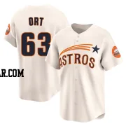 Kaleb Ort Men's Houston Astros Cream Limited Throwback Cooperstown Collection Jersey