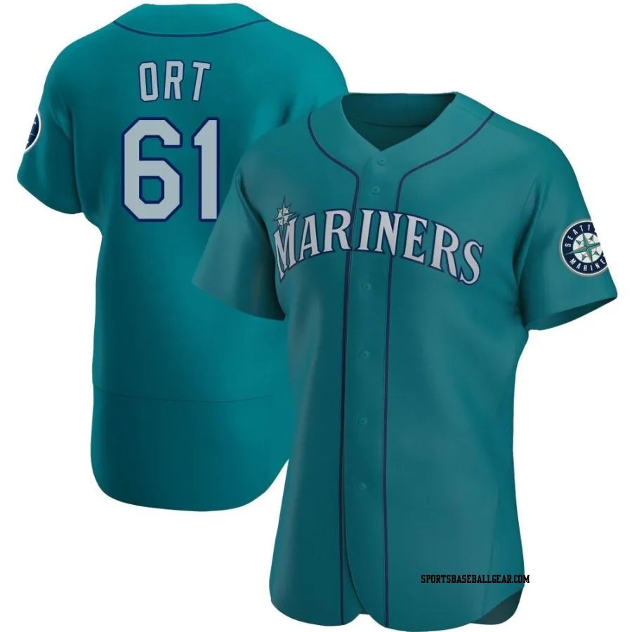 Kaleb Ort Men's Seattle Mariners Aqua Authentic Alternate Jersey