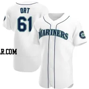 Kaleb Ort Men's Seattle Mariners White Authentic Home Jersey
