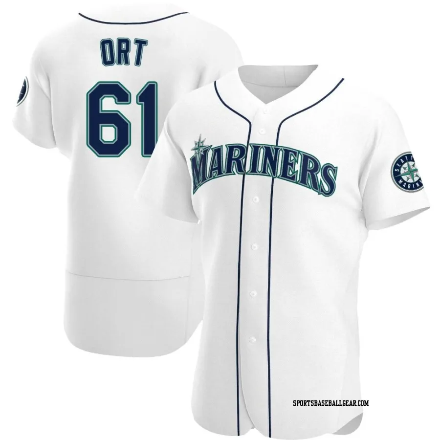 Kaleb Ort Men's Seattle Mariners White Authentic Home Jersey