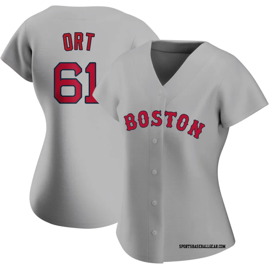 Kaleb Ort Women's Boston Red Sox Gray Authentic Road Jersey