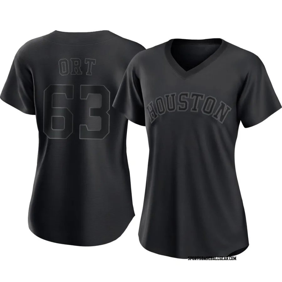 Kaleb Ort Women's Houston Astros Black Authentic Pitch Fashion Jersey