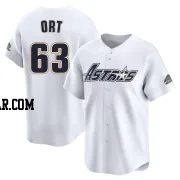 Kaleb Ort Youth Houston Astros White Limited Throwback Cooperstown Collection Jersey