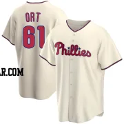 Kaleb Ort Youth Philadelphia Phillies Cream Replica Alternate Jersey