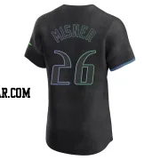Kameron Misner Men's Tampa Bay Rays Charcoal Elite 2024 City Connect Jersey