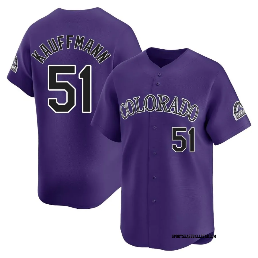 Karl Kauffmann Men's Colorado Rockies Purple Limited Alternate Jersey