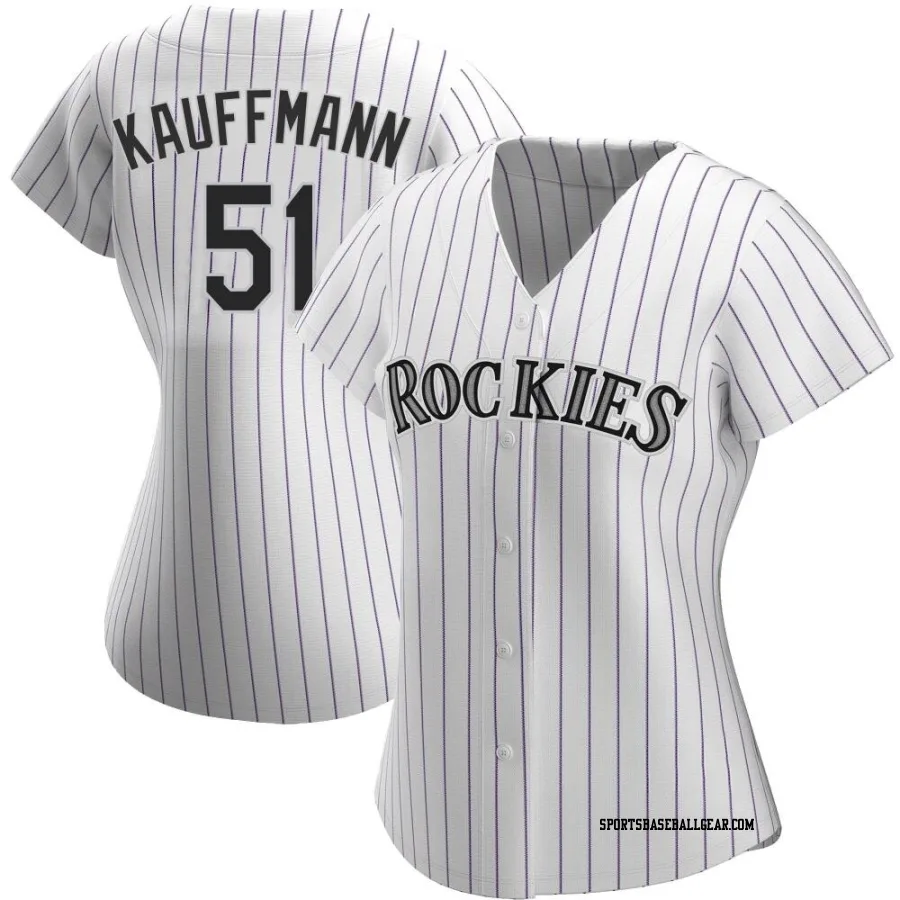 Karl Kauffmann Women's Colorado Rockies White Authentic Home Jersey