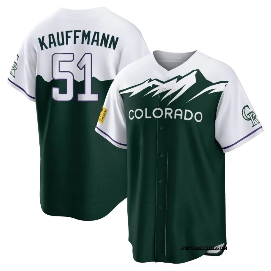 Karl Kauffmann Youth Colorado Rockies Green Replica 2022 City Connect Jersey
