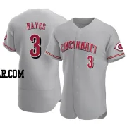 Ke'Bryan Hayes Men's Cincinnati Reds Gray Authentic Road Jersey