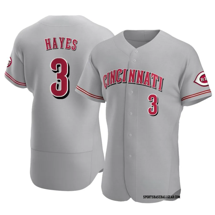 Ke'Bryan Hayes Men's Cincinnati Reds Gray Authentic Road Jersey