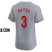 Ke'Bryan Hayes Men's Cincinnati Reds Gray Elite Road Jersey