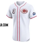 Ke'Bryan Hayes Men's Cincinnati Reds White Elite 2025 Speedway Classic Alternate Jersey