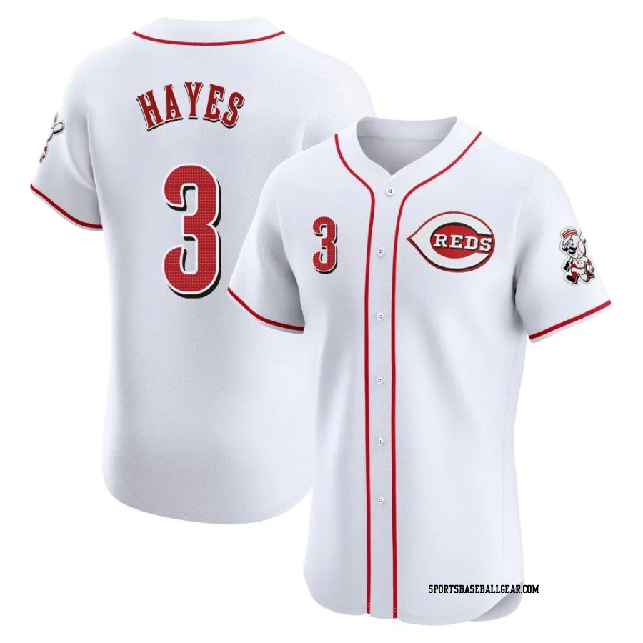 Ke'Bryan Hayes Men's Cincinnati Reds White Elite Home Jersey