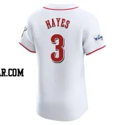 Ke'Bryan Hayes Men's Cincinnati Reds White Elite Home Patch Jersey