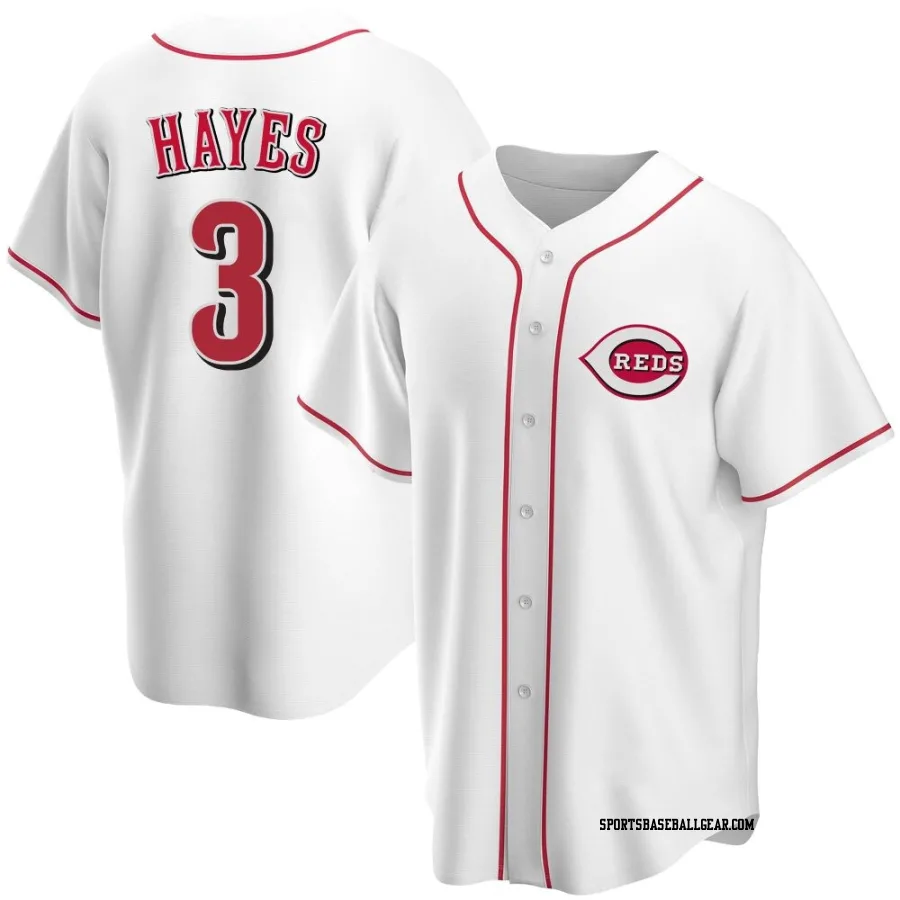 Ke'Bryan Hayes Men's Cincinnati Reds White Replica Home Jersey