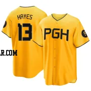 Ke'Bryan Hayes Men's Pittsburgh Pirates Gold Replica 2023 City Connect Jersey