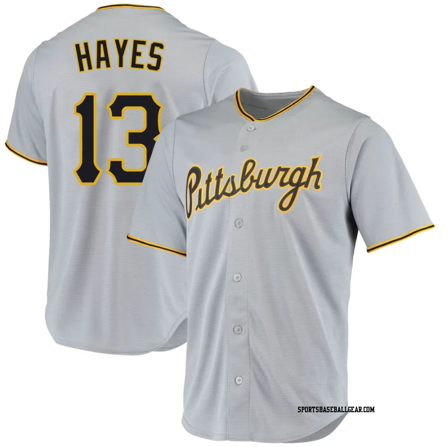 Ke'Bryan Hayes Men's Pittsburgh Pirates Gray Replica Road Jersey
