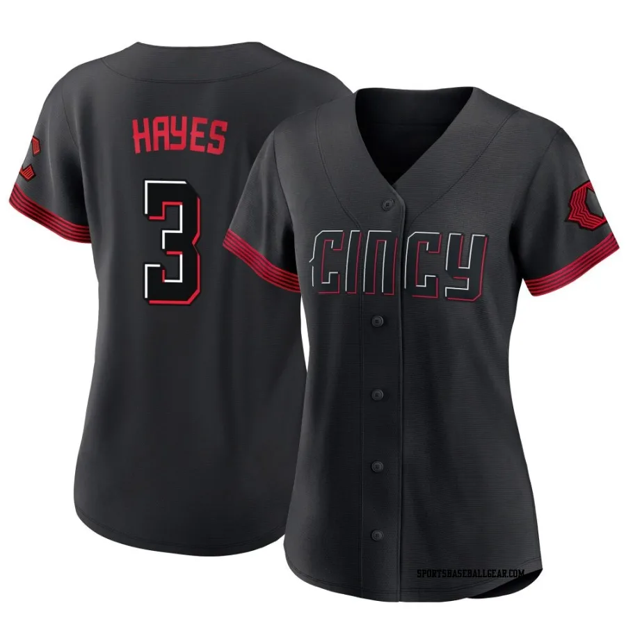 Ke'Bryan Hayes Women's Cincinnati Reds Black Replica 2023 City Connect Jersey