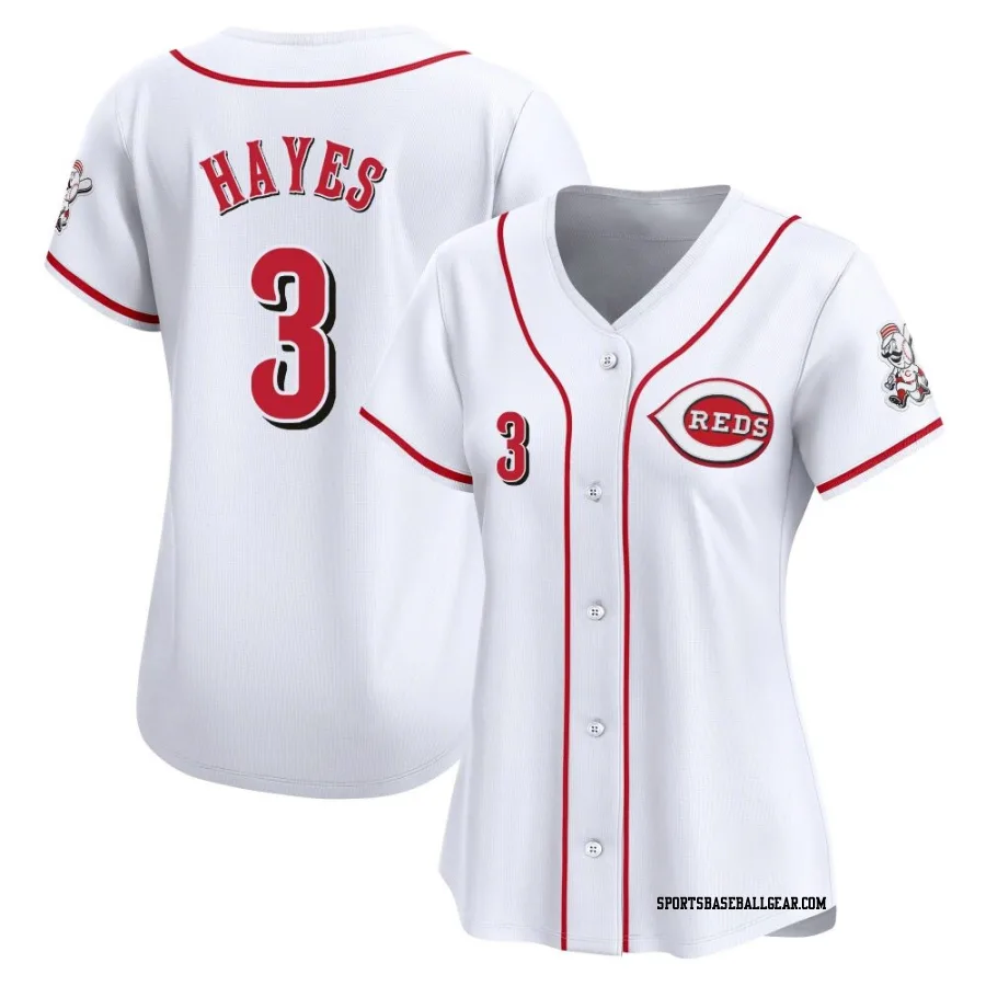 Ke'Bryan Hayes Women's Cincinnati Reds White Limited Home Jersey