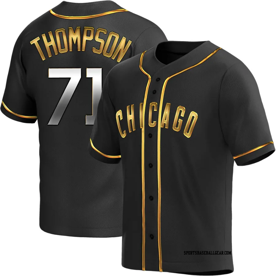 Keegan Thompson Men's Chicago Cubs Black Golden Replica Alternate Jersey