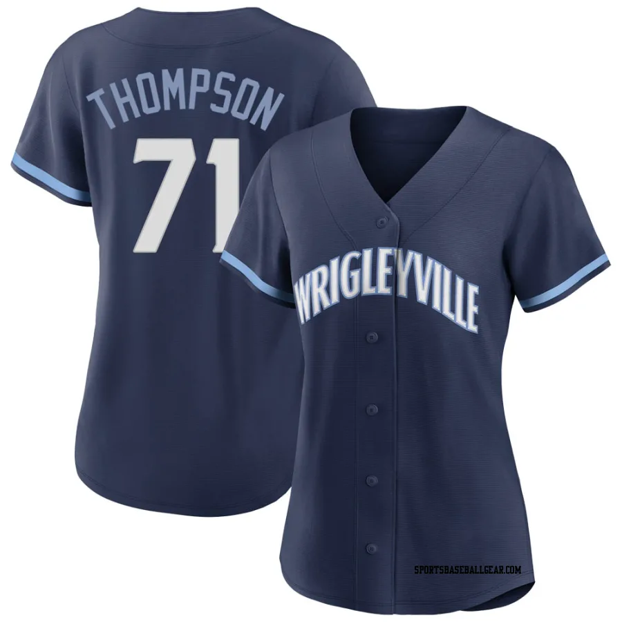 Keegan Thompson Women's Chicago Cubs Navy Authentic 2021 City Connect Jersey